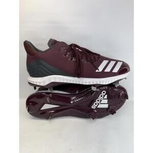 Adidas Icon Bounce Baseball Cleats Metal Maroon White Power Speed US 13